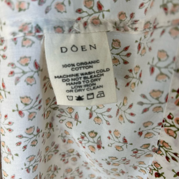 Doen Dulcie Dress Spring Elderberry Floral Long Sleeve Mini Medium Cream Cotton - Picture 10 of 11
